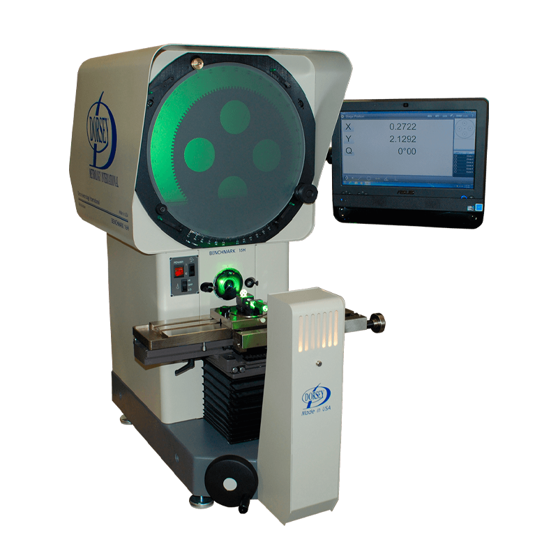 Dorsey Optical Comparator Optical comparator with monitor read-out attached.