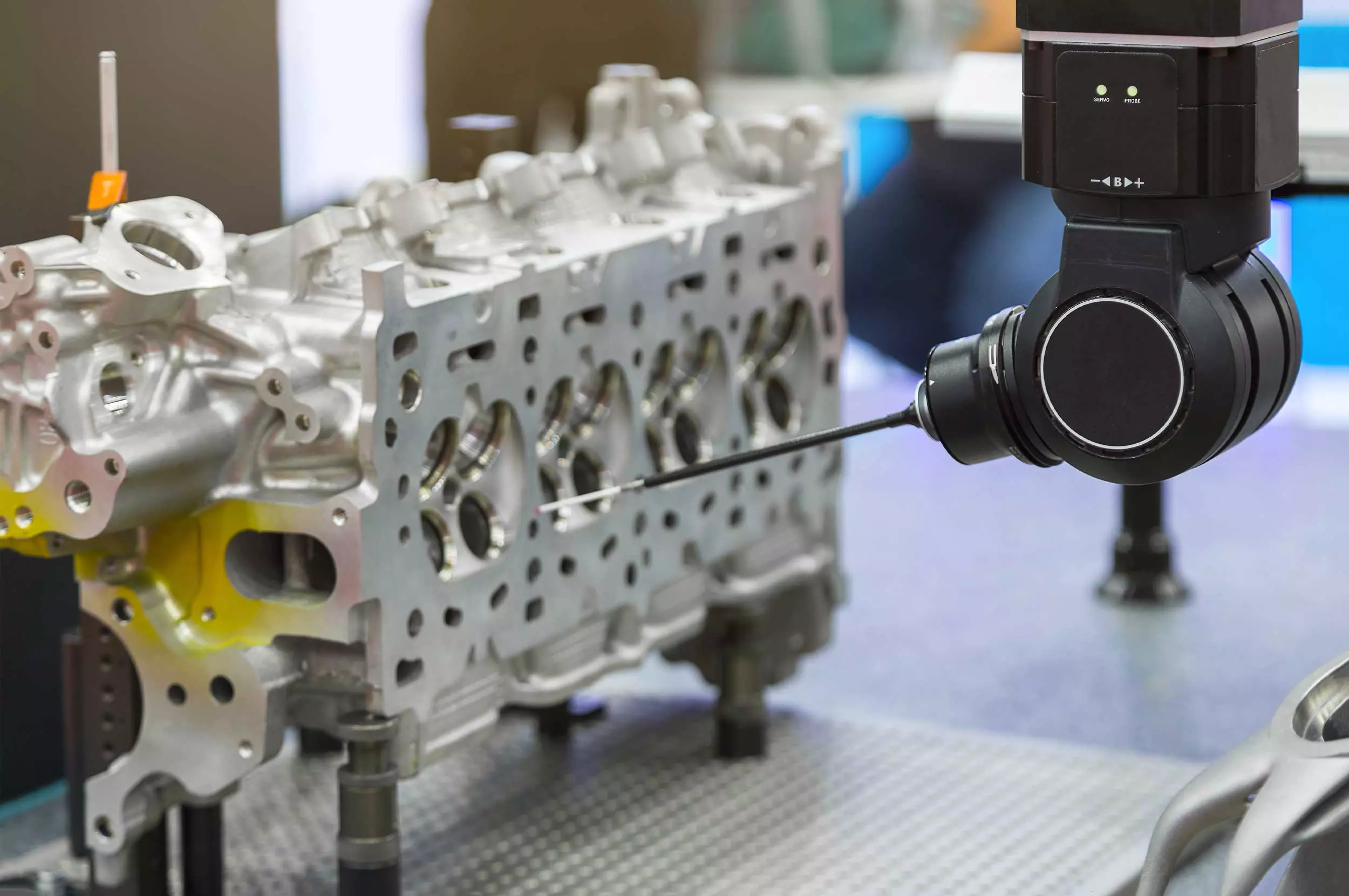 Close up touch probe of automatic CMM