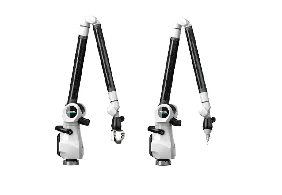 Two offered types of Mobile 7-Axis Arm with different head attachments.