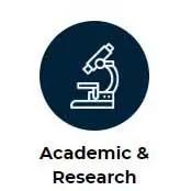 Academic & Research blue icon