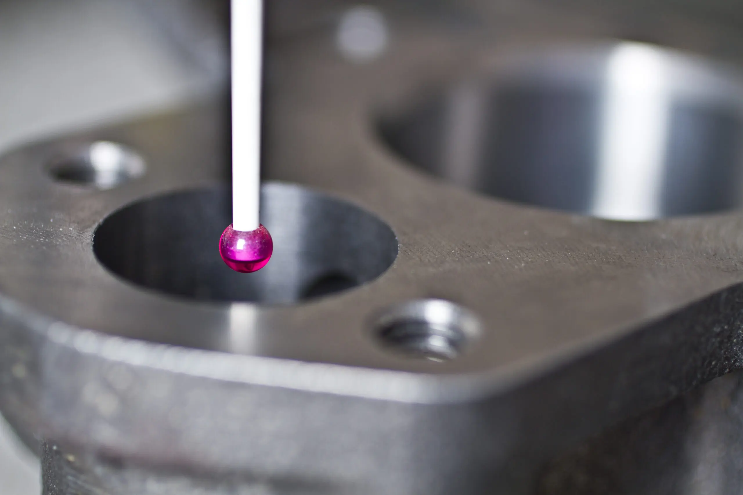 CMM Programming Precision measurement in an industrial setting.