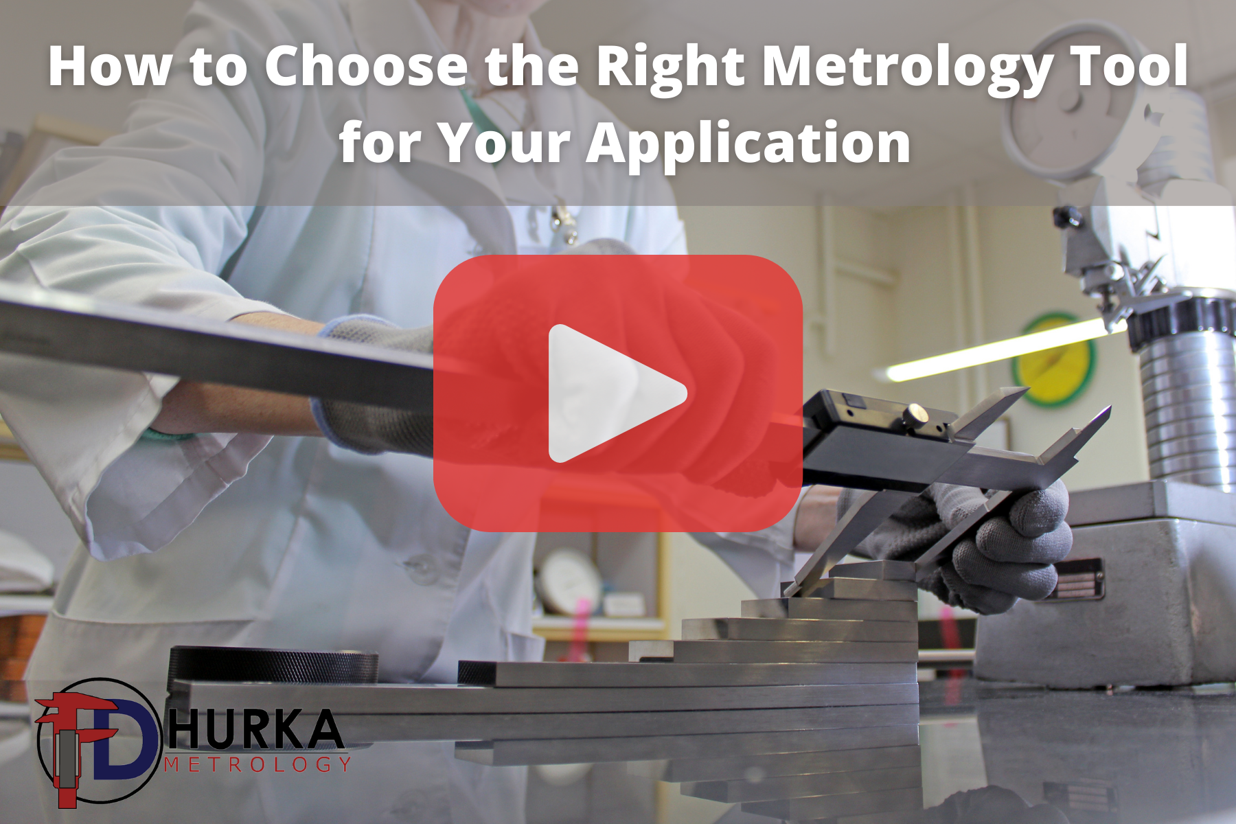 A technician in a lab coat uses precision measuring equipment to inspect a metal component, highlighting the importance of selecting the right metrology tool for accurate and reliable results.